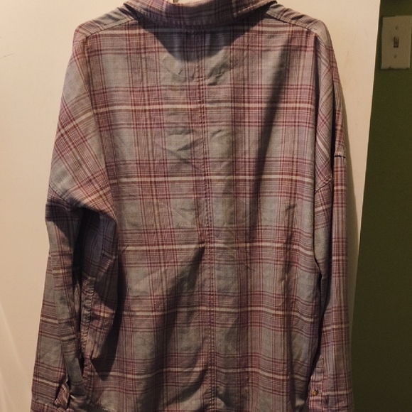 Vans - Casual Button Down Plaid Shirt Purple and Gray - Picture 6 of 6
